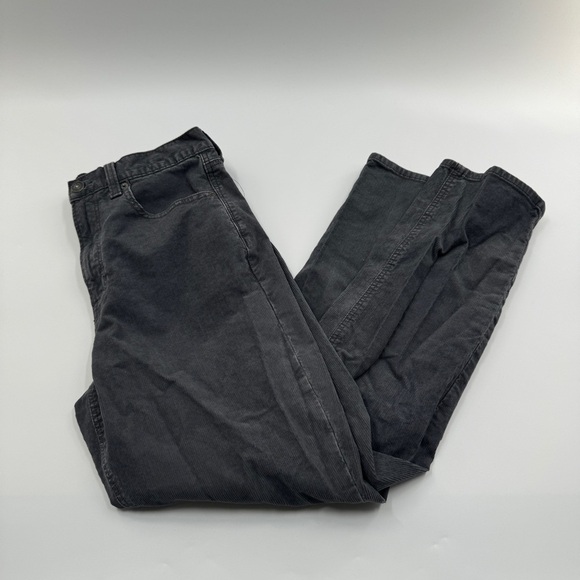American Eagle Outfitters Pants - American Eagle Mom Jeans Corduroy Charcoal Grey Size 8 Regular